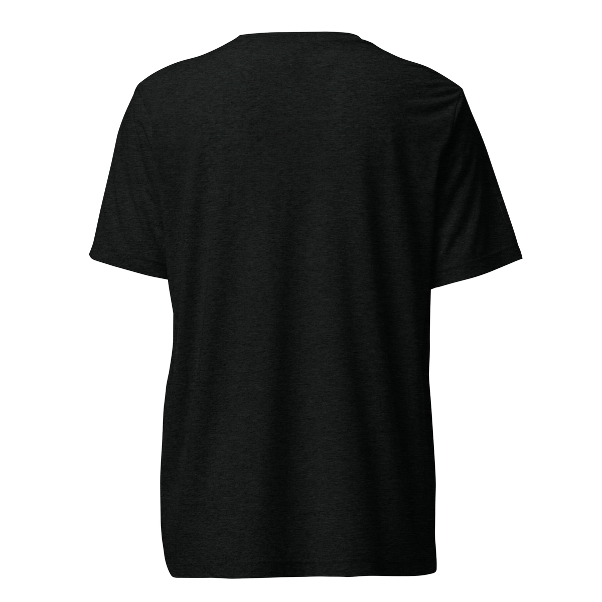 The Possibility Fitted Tee in solid black, back view