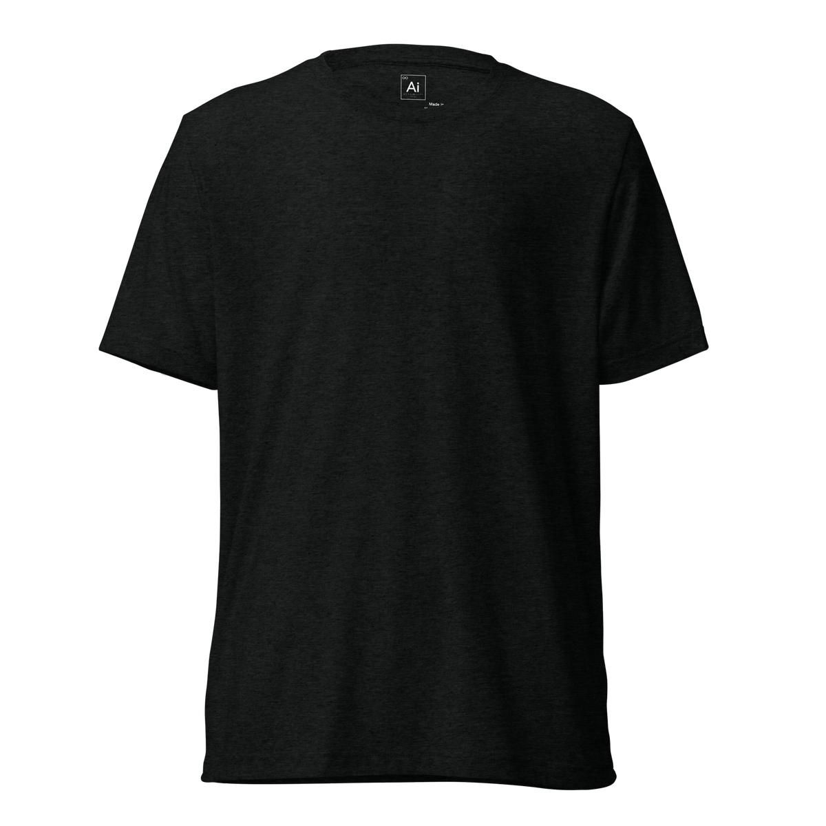 The Possibility Fitted Tee in solid black, front view